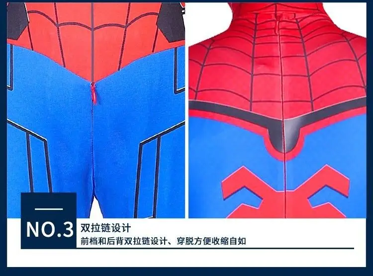 Spider-Man Kidsren's One-Piece Bodysuit Boy Toy Set Iron Miles Cos Costume Role-Playing Long-Sleeved — feature 4
