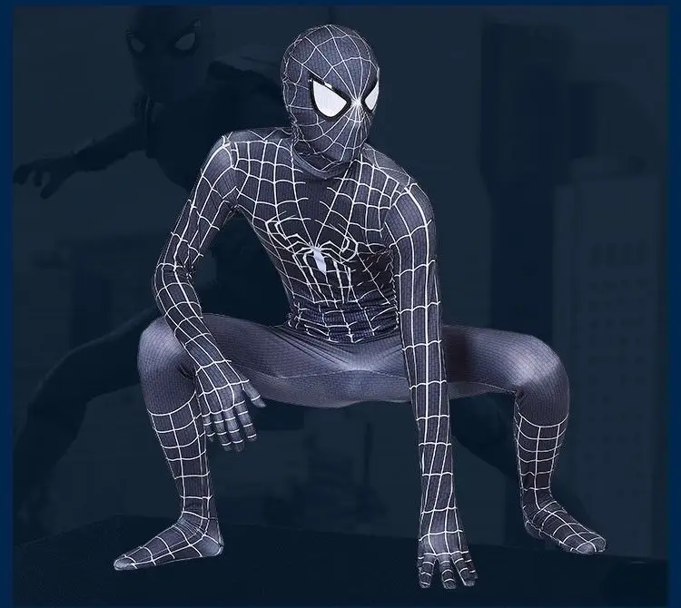 Spider-Man Kidsren's One-Piece Bodysuit Boy Toy Set Iron Miles Cos Costume Role-Playing Long-Sleeved — feature 9