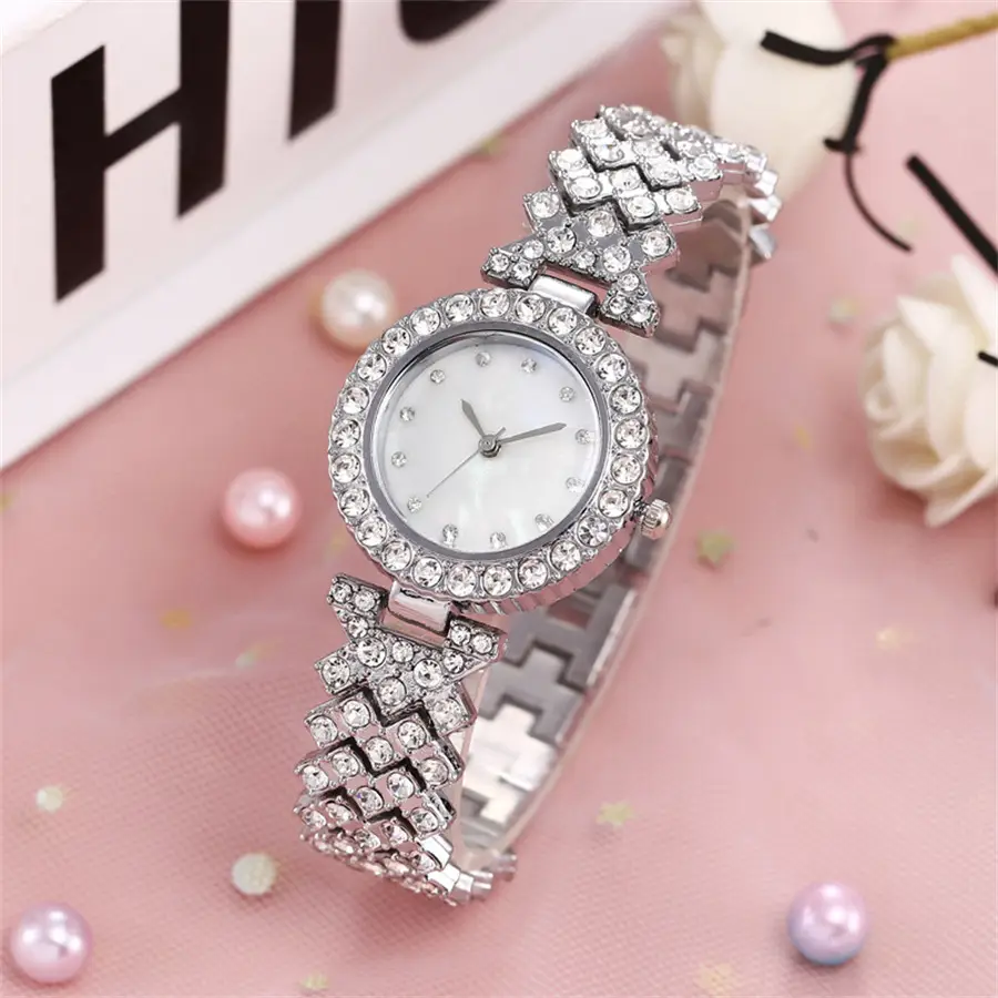 High-End Women's Full Diamond Quartz Watch - Image 3
