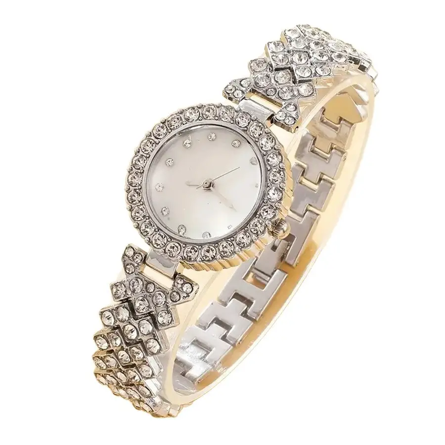 High-End Women's Full Diamond Quartz Watch - Image 4