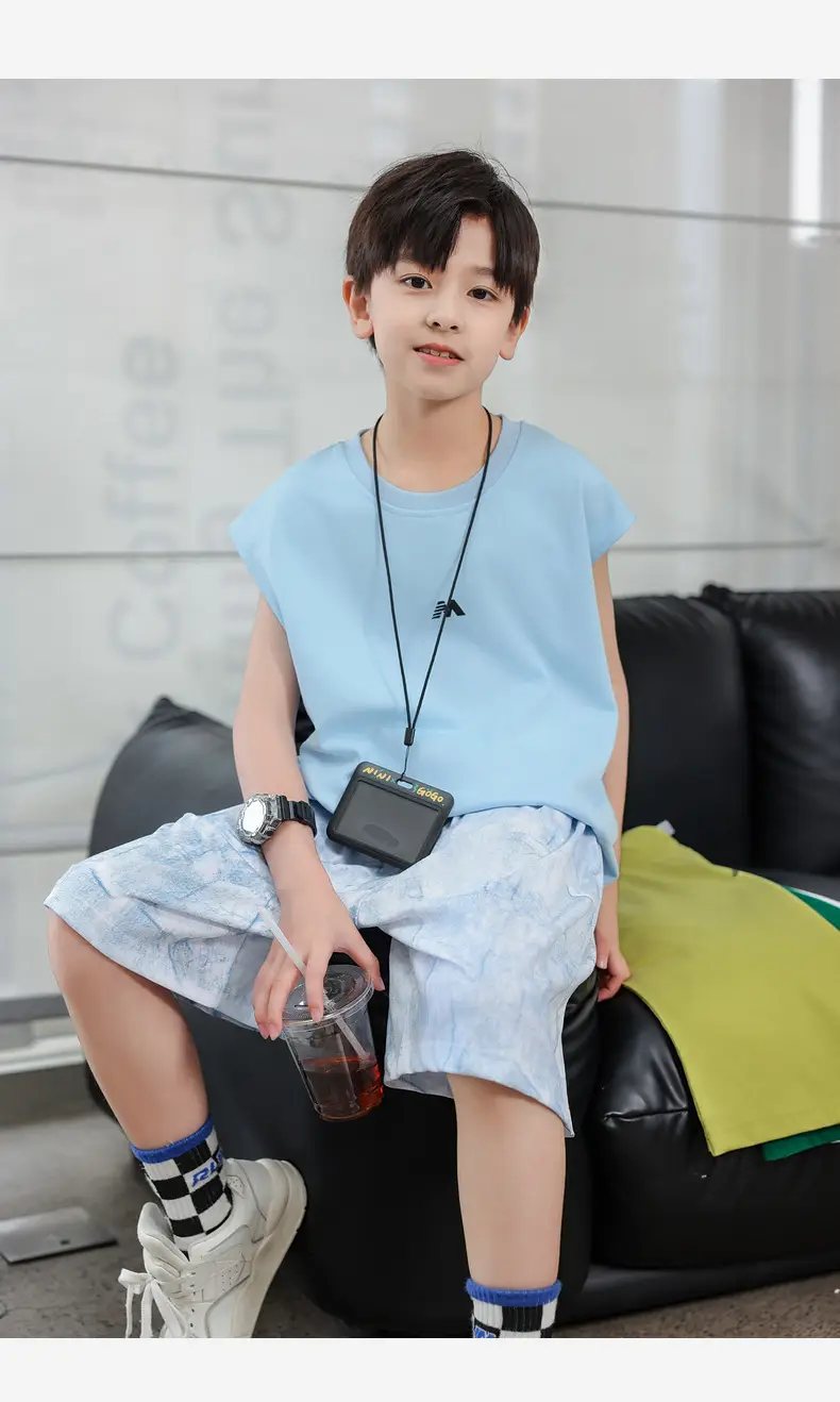 2025 Boys Sleeveless White Vest T-Shirt Set — feature 26