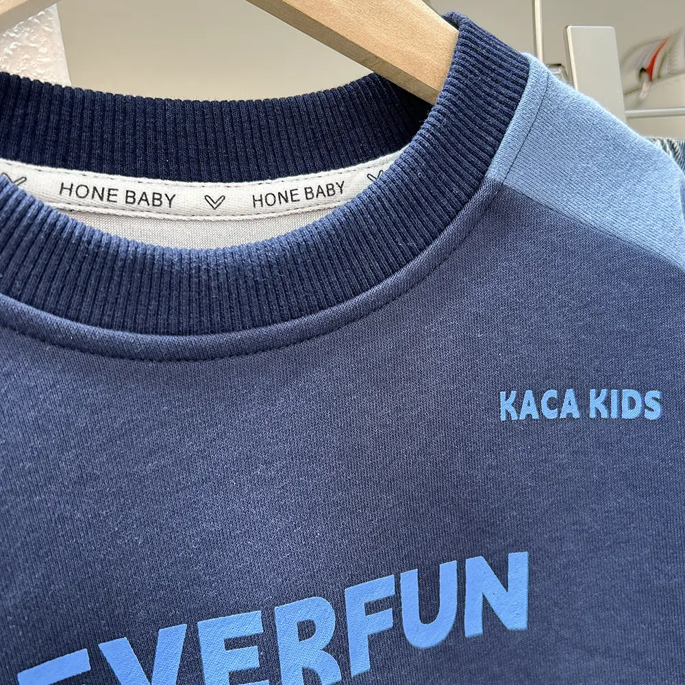 Boys Sweatshirt Set Forever Fun Grey Black 2025 — feature 6