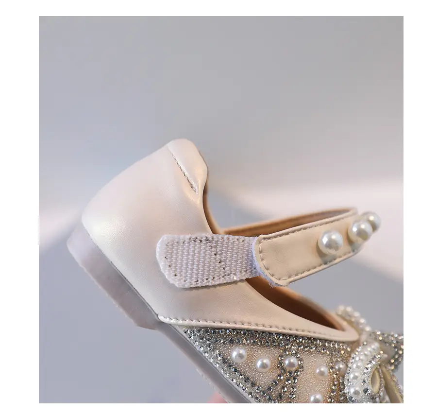 Baby Princess Shoes Sparkly Bow Pearl Sole — feature 7