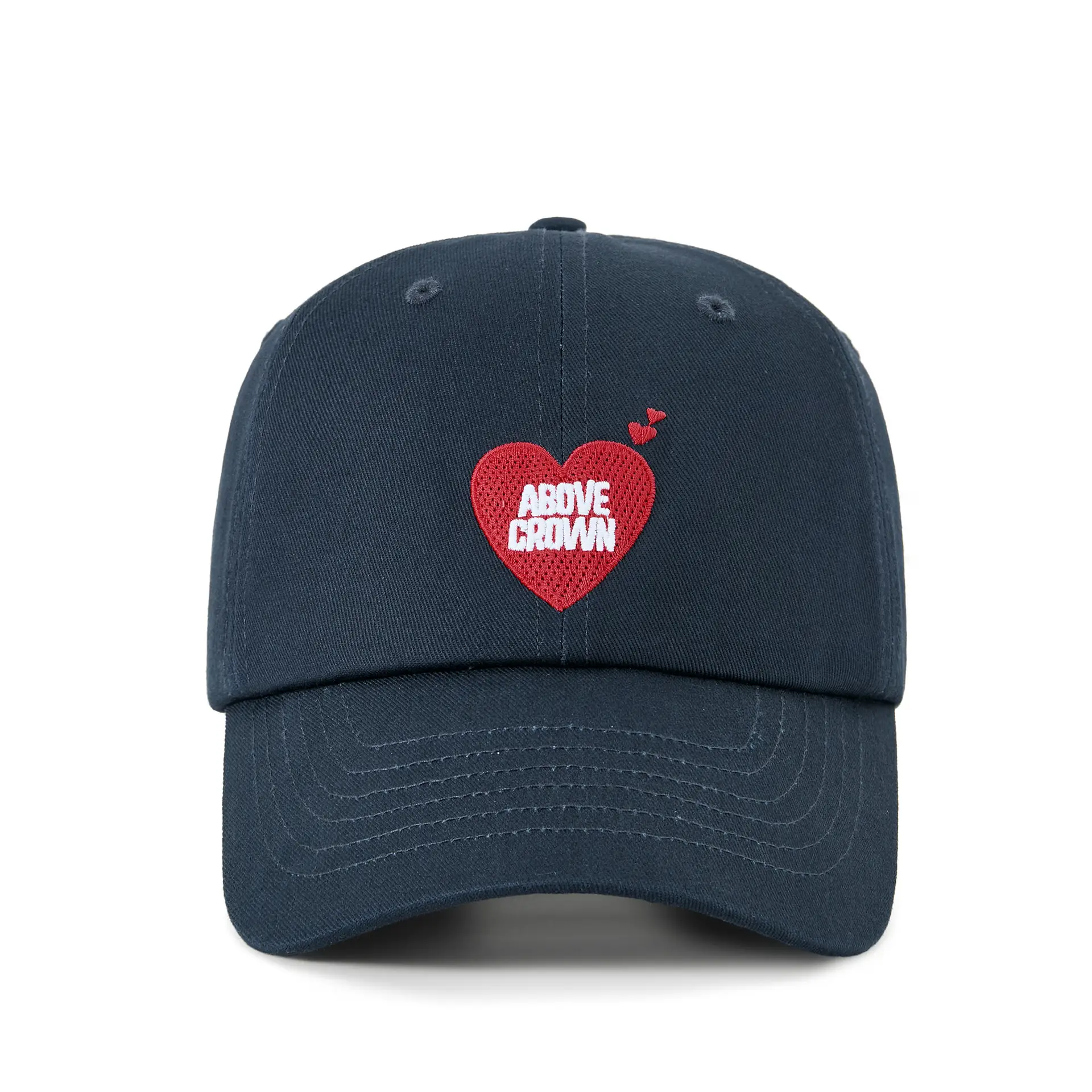 Women's Heart Embroidered Baseball Cap Maroon - Image 2