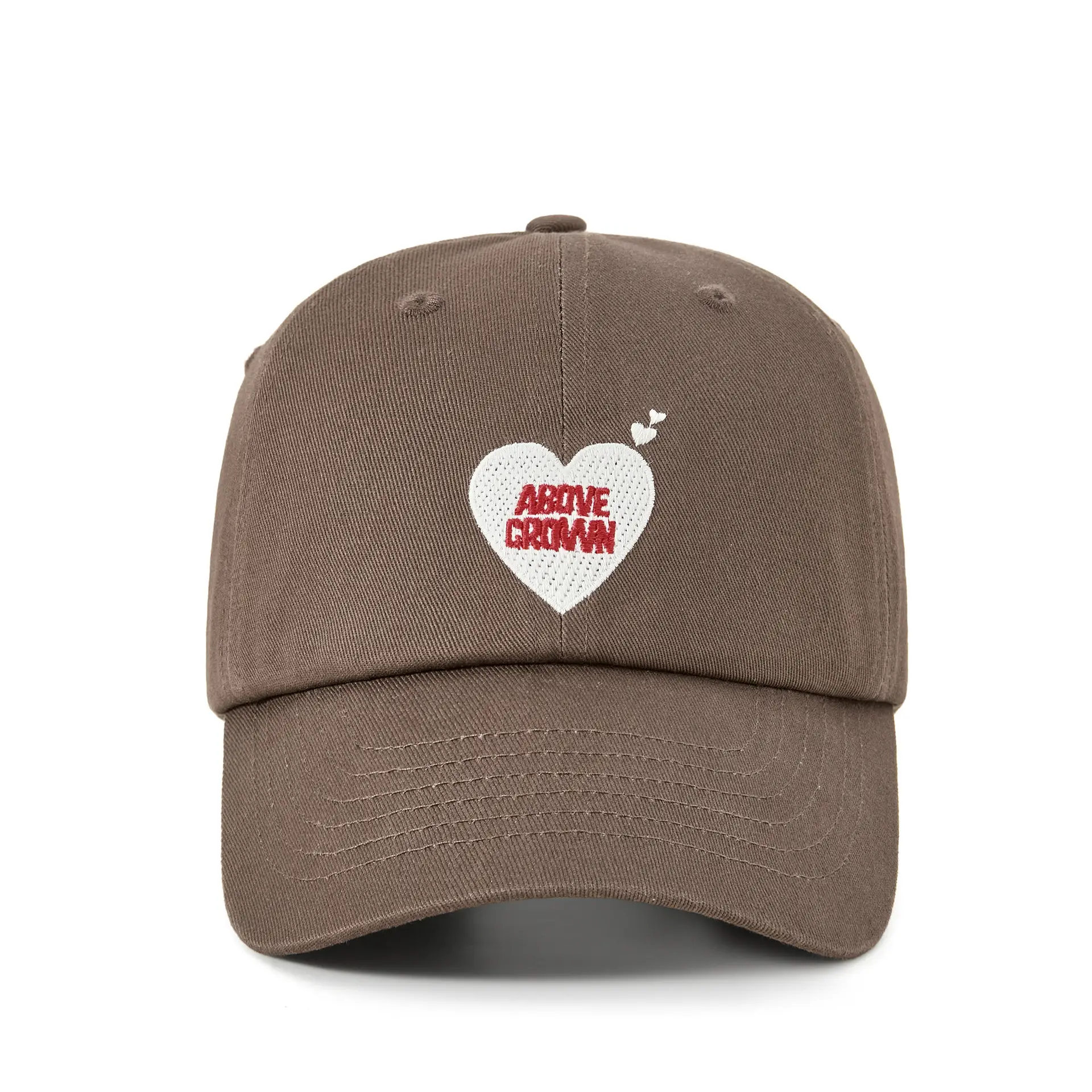 Women's Heart Embroidered Baseball Cap Maroon - Image 3