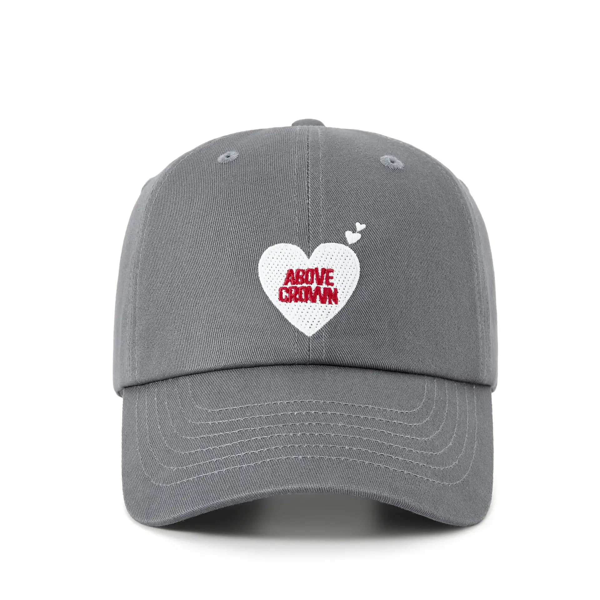 Women's Heart Embroidered Baseball Cap Maroon - Image 6