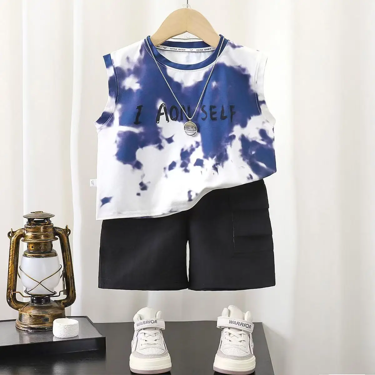 Boys Tie-Dye Sleeveless T-Shirt & Shorts Set Medium Large - Image 6