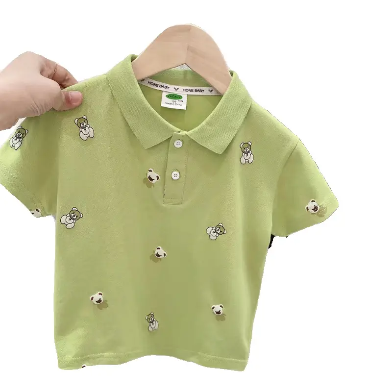 Boys White Short Sleeve Polo T-Shirt Summer Kids Trendy Korean Style - Image 10
