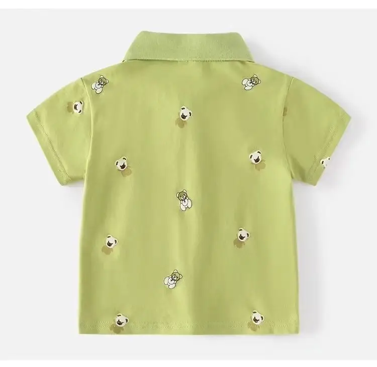 Boys White Short Sleeve Polo T-Shirt Summer Kids Trendy Korean Style β feature 11