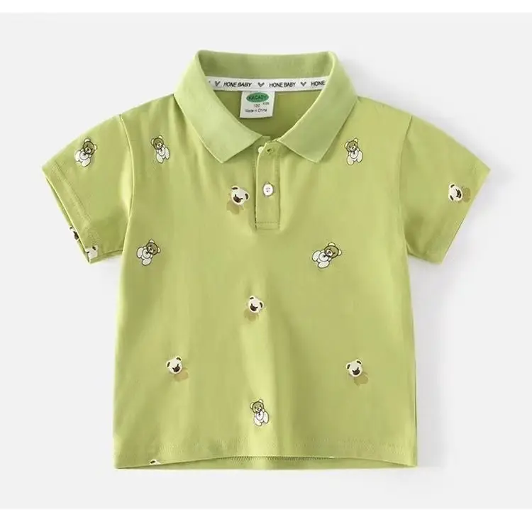 Boys White Short Sleeve Polo T-Shirt Summer Kids Trendy Korean Style β feature 6