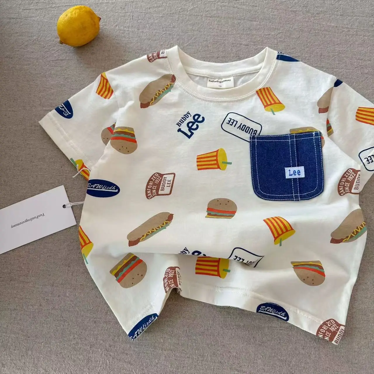 Boys White Short Sleeve Polo T-Shirt Summer Kids Trendy Korean Style - Image 6