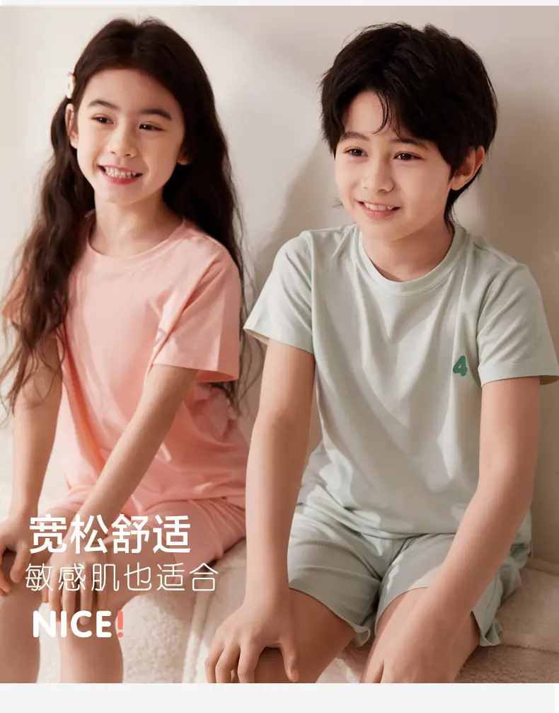 Tencel Lyocell Boys T-Shirt Light Blue Summer — feature 17