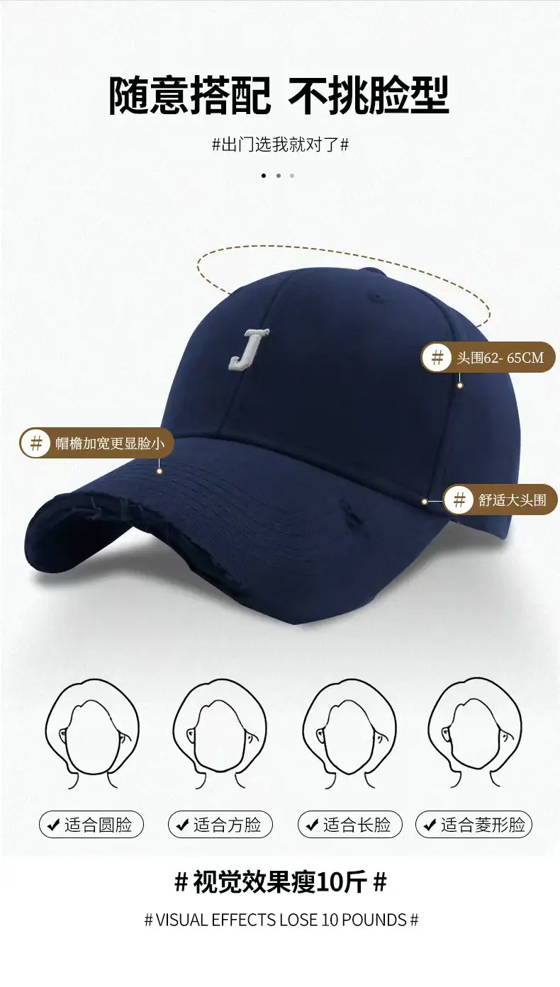White L-Headed Baseball Cap for Women — feature 19