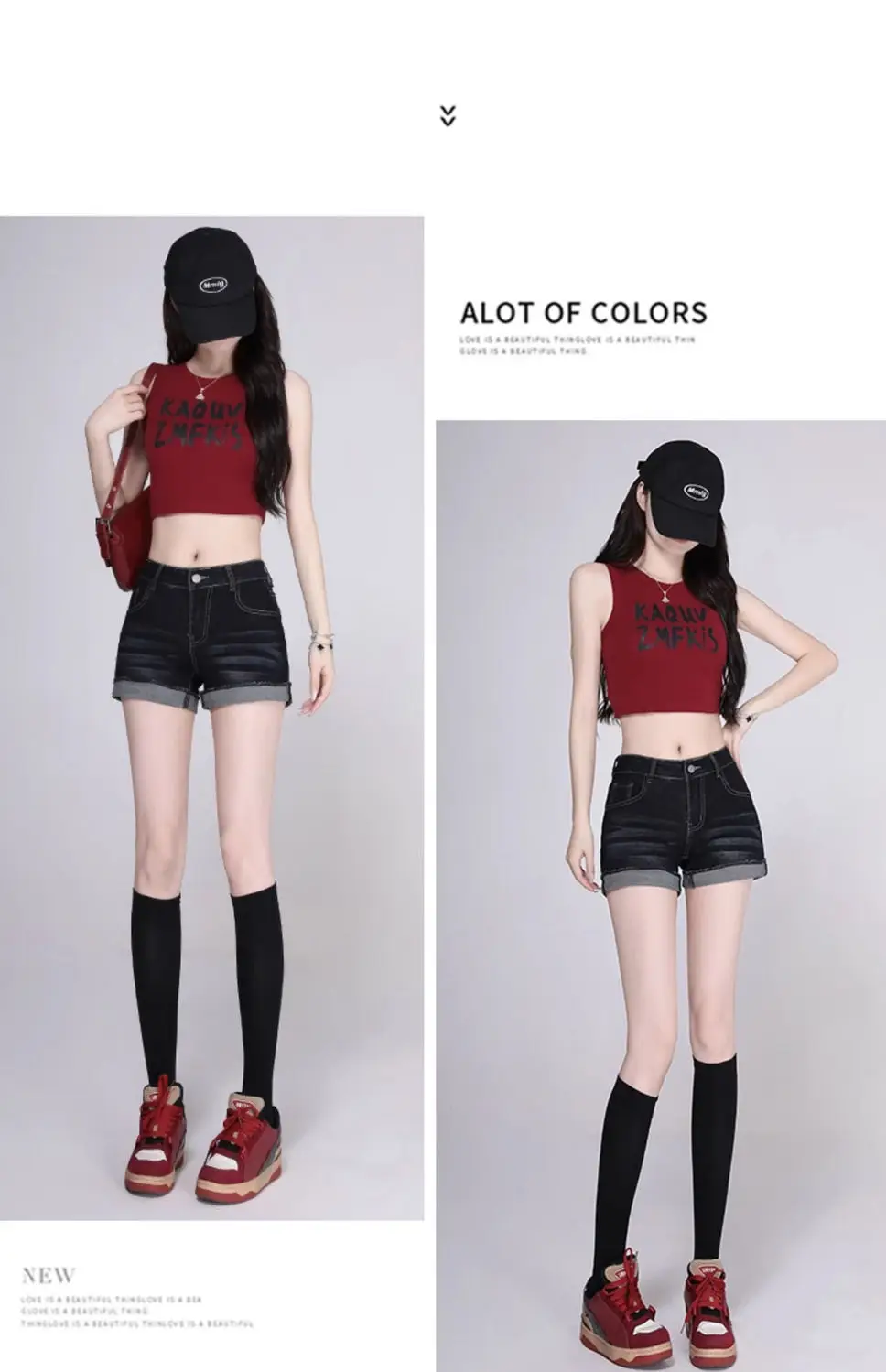 Women Dark Blue Wide Leg Denim Shorts 2025 — feature 12