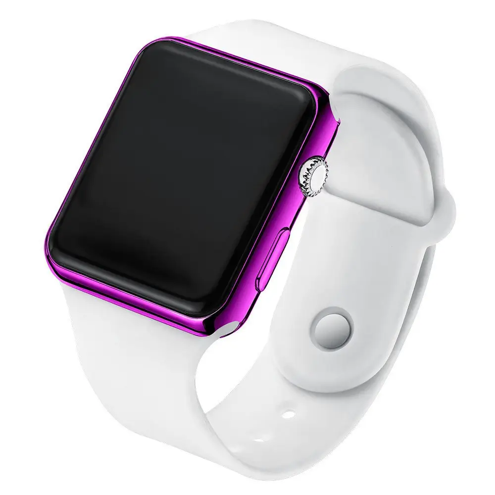 Luminous Electroplated Sunglasses with High-Looking Digital Watch