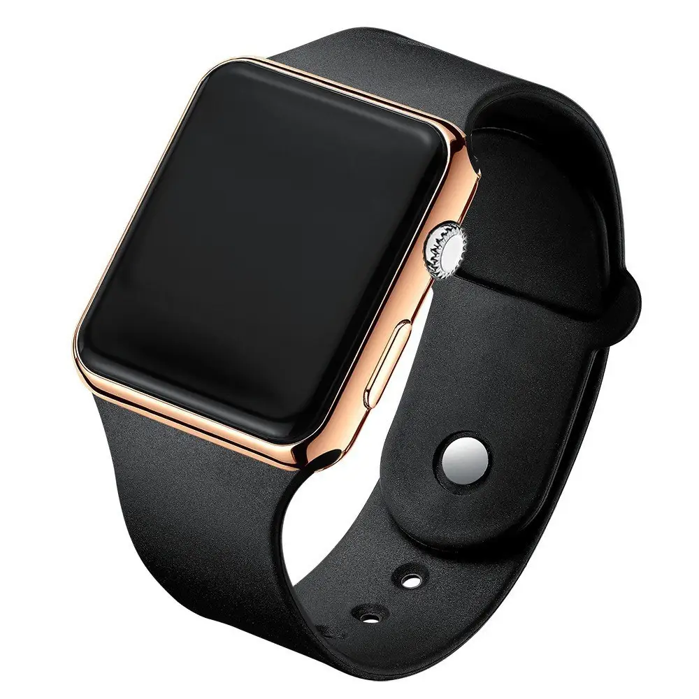 Luminous Electroplated Sunglasses with High-Looking Digital Watch