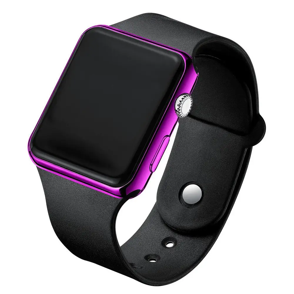 Luminous Electroplated Sunglasses with High-Looking Digital Watch