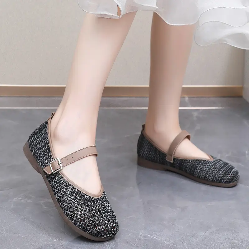 Women Fly Woven Mesh Mary Jane Shoes 2025 - Image 5