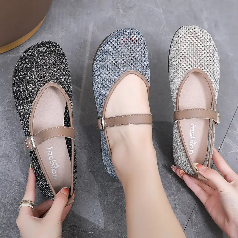 Women Fly Woven Mesh Mary Jane Shoes 2025 - Image 7