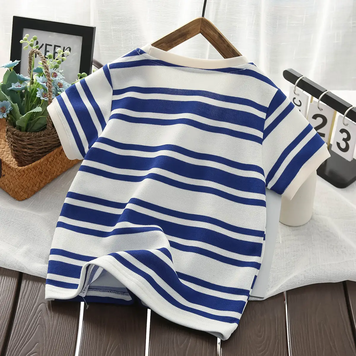 Boys Striped Half Sleeve T-Shirt Medium to Large - Image 6