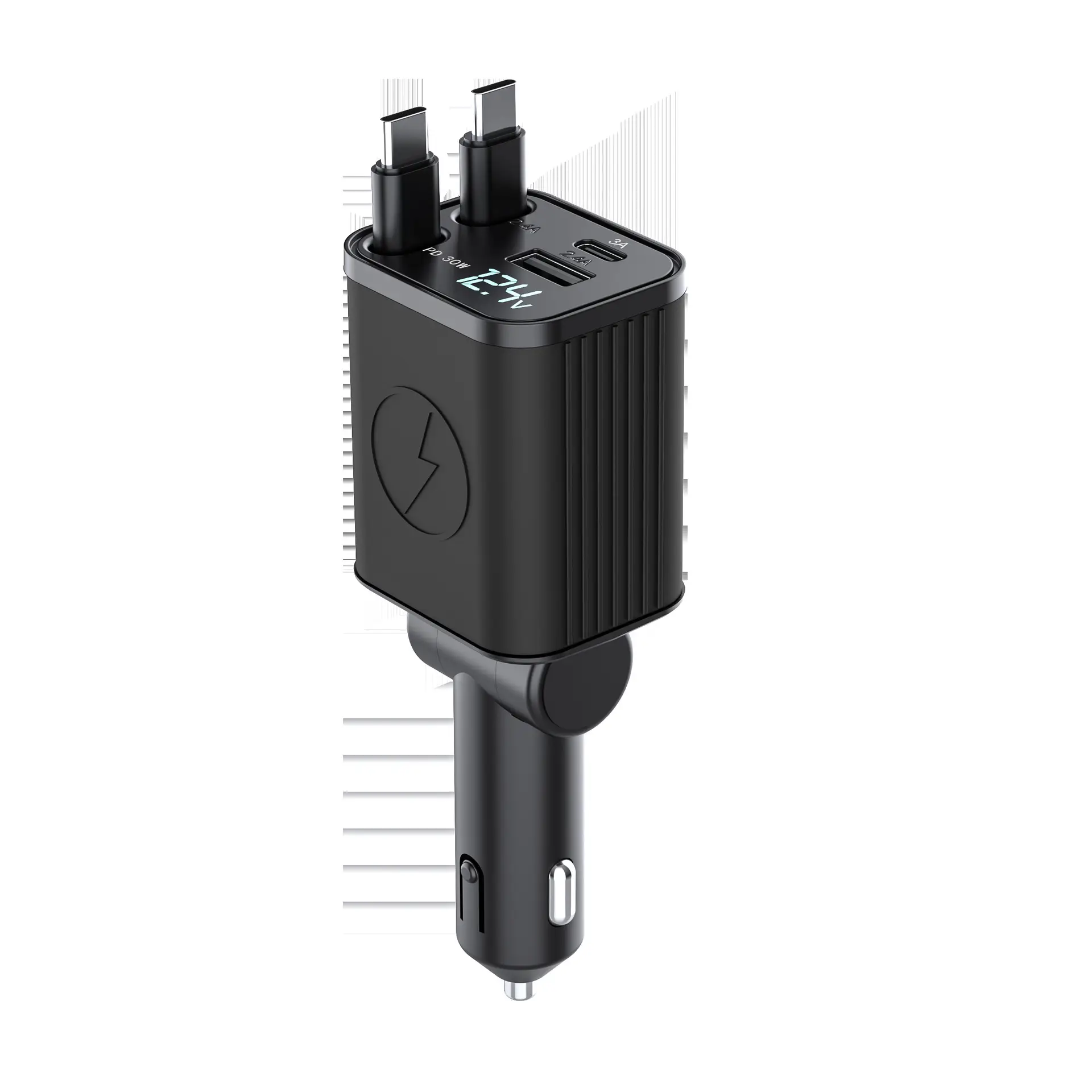 Multifunctional Car Charger with Digital Display & Silicone Case — feature 25