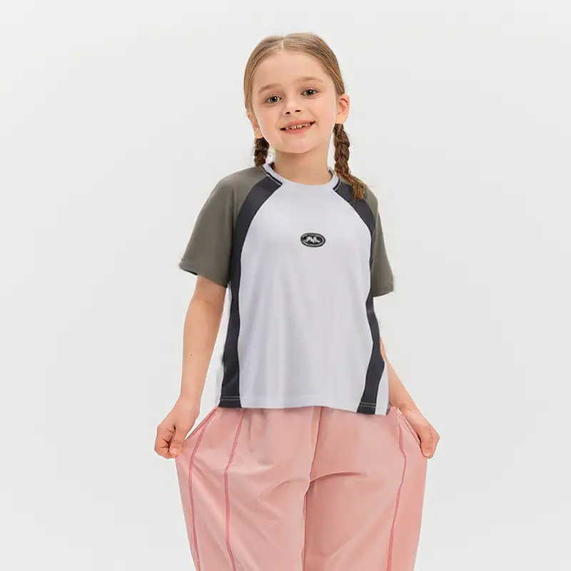 2025 Kids Sports T-Shirt White Grey Black Short Sleeve - Image 4