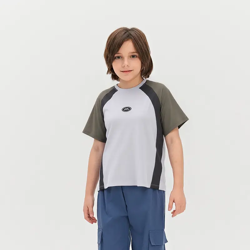 2025 Kids Sports T-Shirt White Grey Black Short Sleeve - Image 5