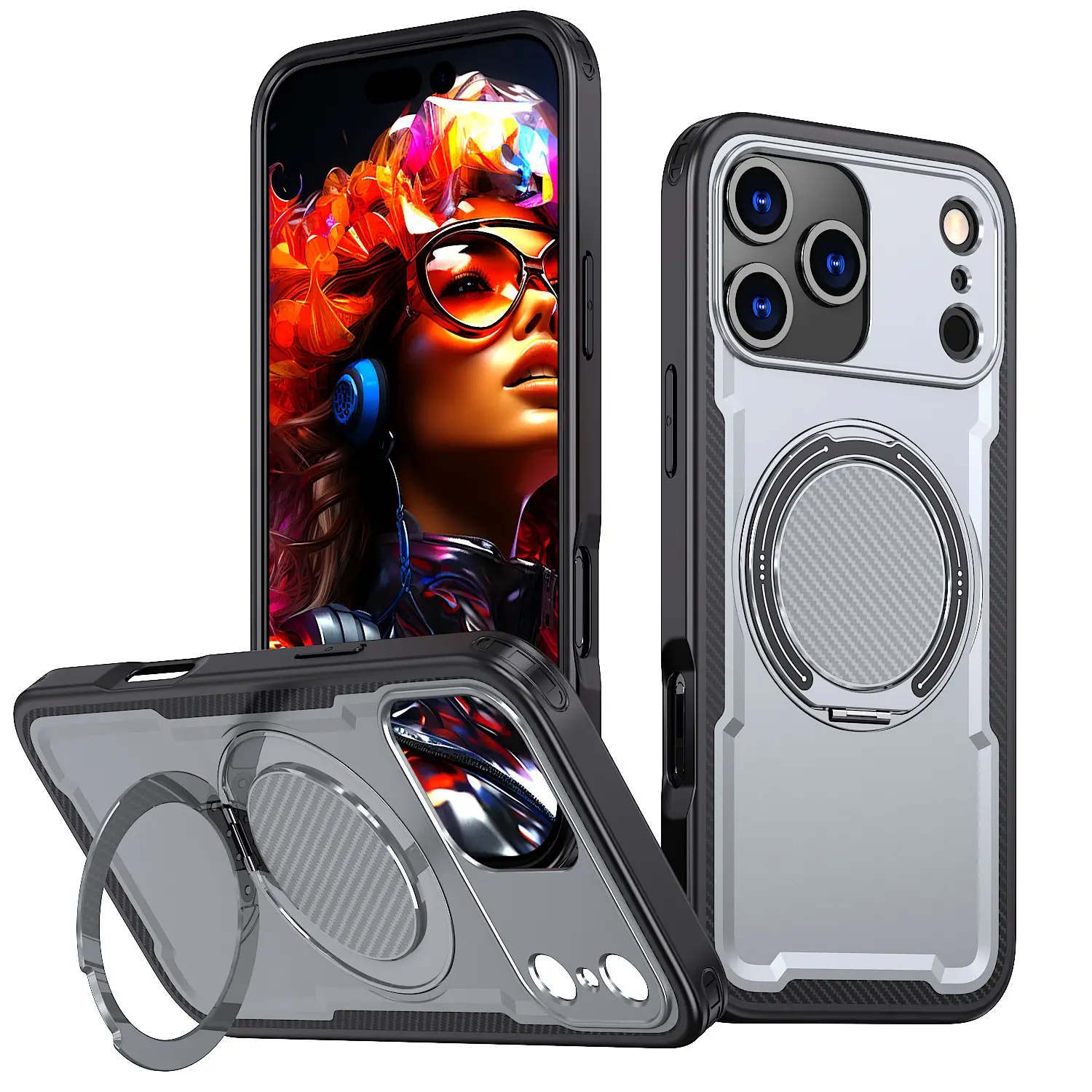 Magnetic Anti-Fall iPhone 17 Pro Max Case Orange