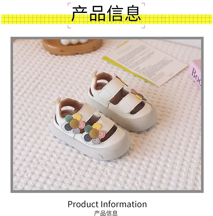 Baby Hollow Flower Shoes White Soft Sole — feature 2