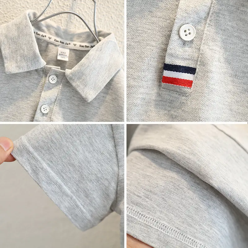 Children's Grey Polo Shirt Summer 2025 - Image 4