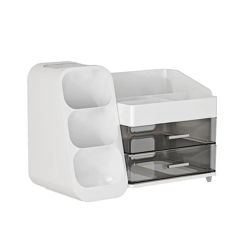 Large Capacity Makeup Storage Box with 3-Tier Organizer
