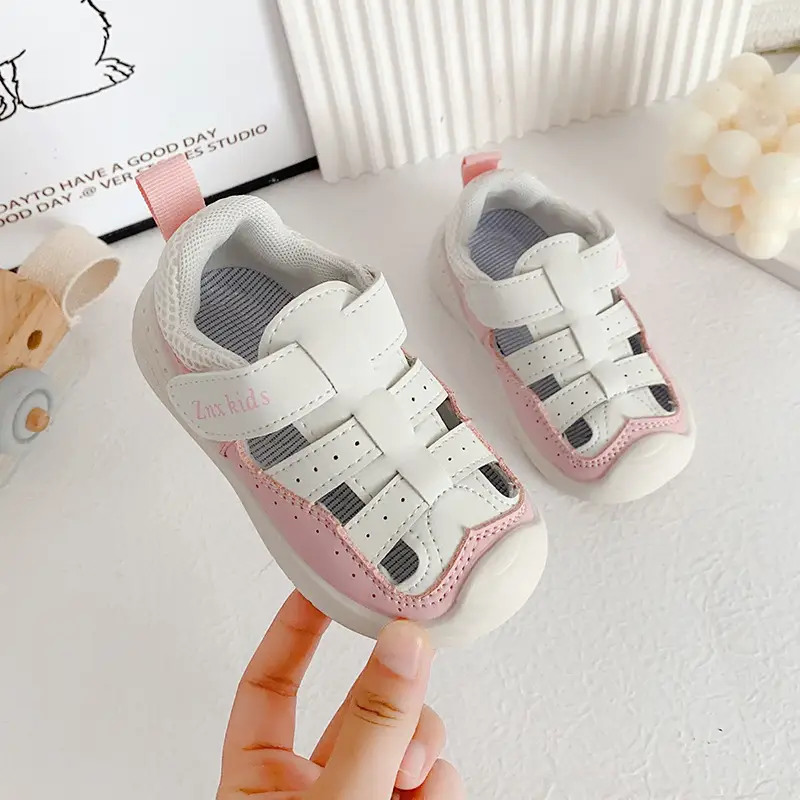Pink Mesh Toddler Sandals for Girls Summer Wear