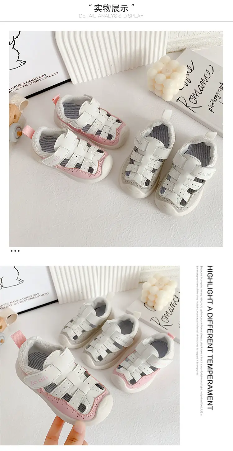 Pink Mesh Toddler Sandals for Girls Summer Wear — feature 11