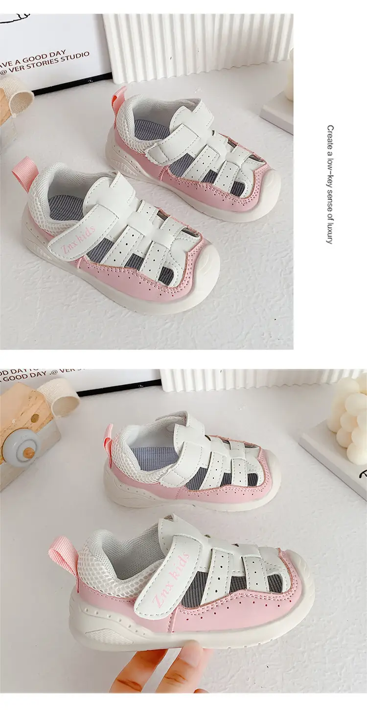 Pink Mesh Toddler Sandals for Girls Summer Wear — feature 16