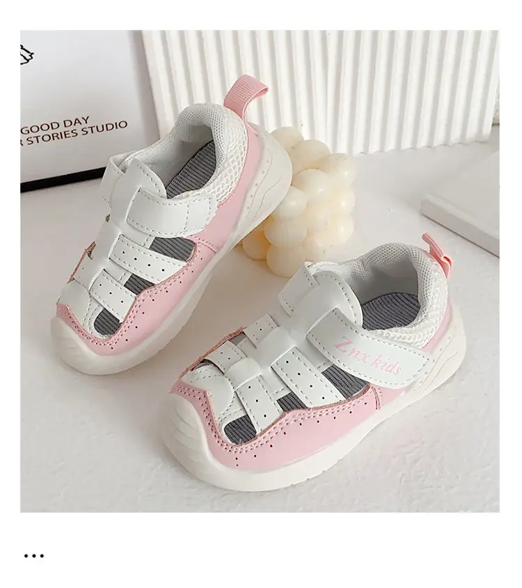 Pink Mesh Toddler Sandals for Girls Summer Wear — feature 17