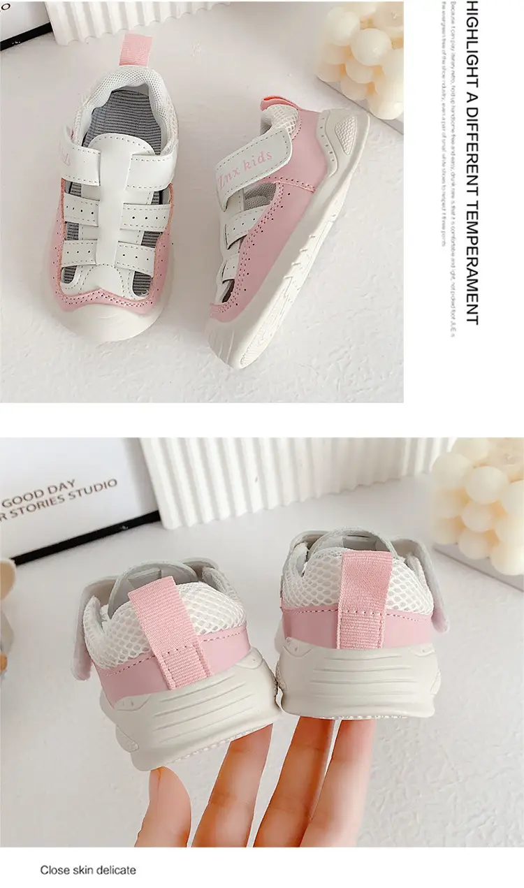 Pink Mesh Toddler Sandals for Girls Summer Wear — feature 18