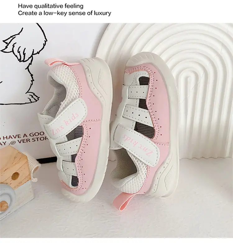 Pink Mesh Toddler Sandals for Girls Summer Wear — feature 19