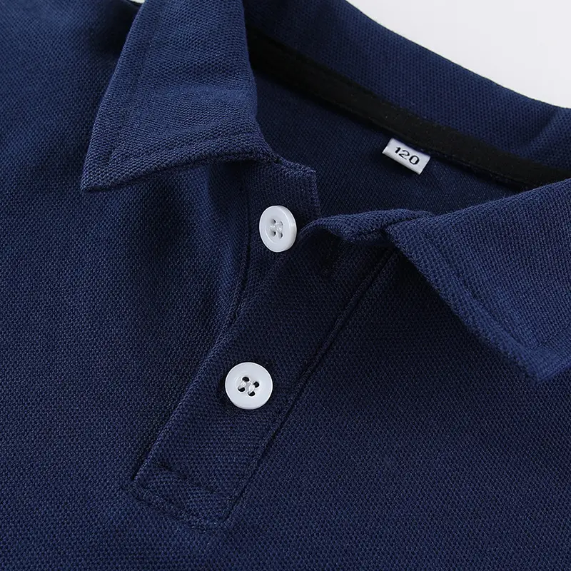 2026 Boys Polo Shirt Navy Blue Short Sleeve — feature 13