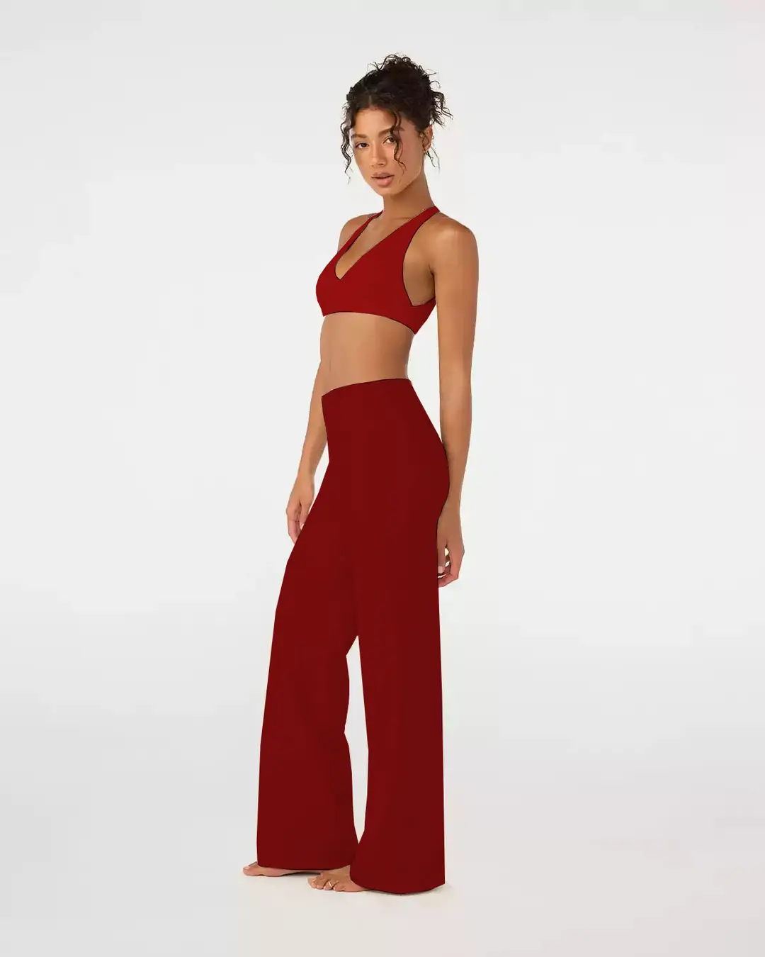 Foreign Trade Cross-Border Yoga Suit for Women with Chest Pads, Chest-Wrapped and Beautiful Back Bra, High-Waisted Quick-Drying Sports Fitness Training Pants — feature 11