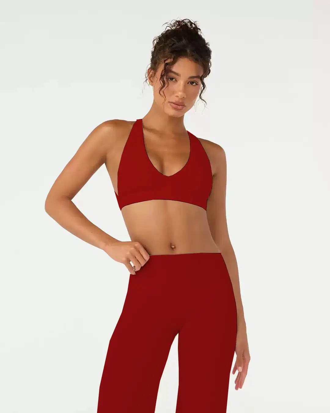 Foreign Trade Cross-Border Yoga Suit for Women with Chest Pads, Chest-Wrapped and Beautiful Back Bra, High-Waisted Quick-Drying Sports Fitness Training Pants — feature 12