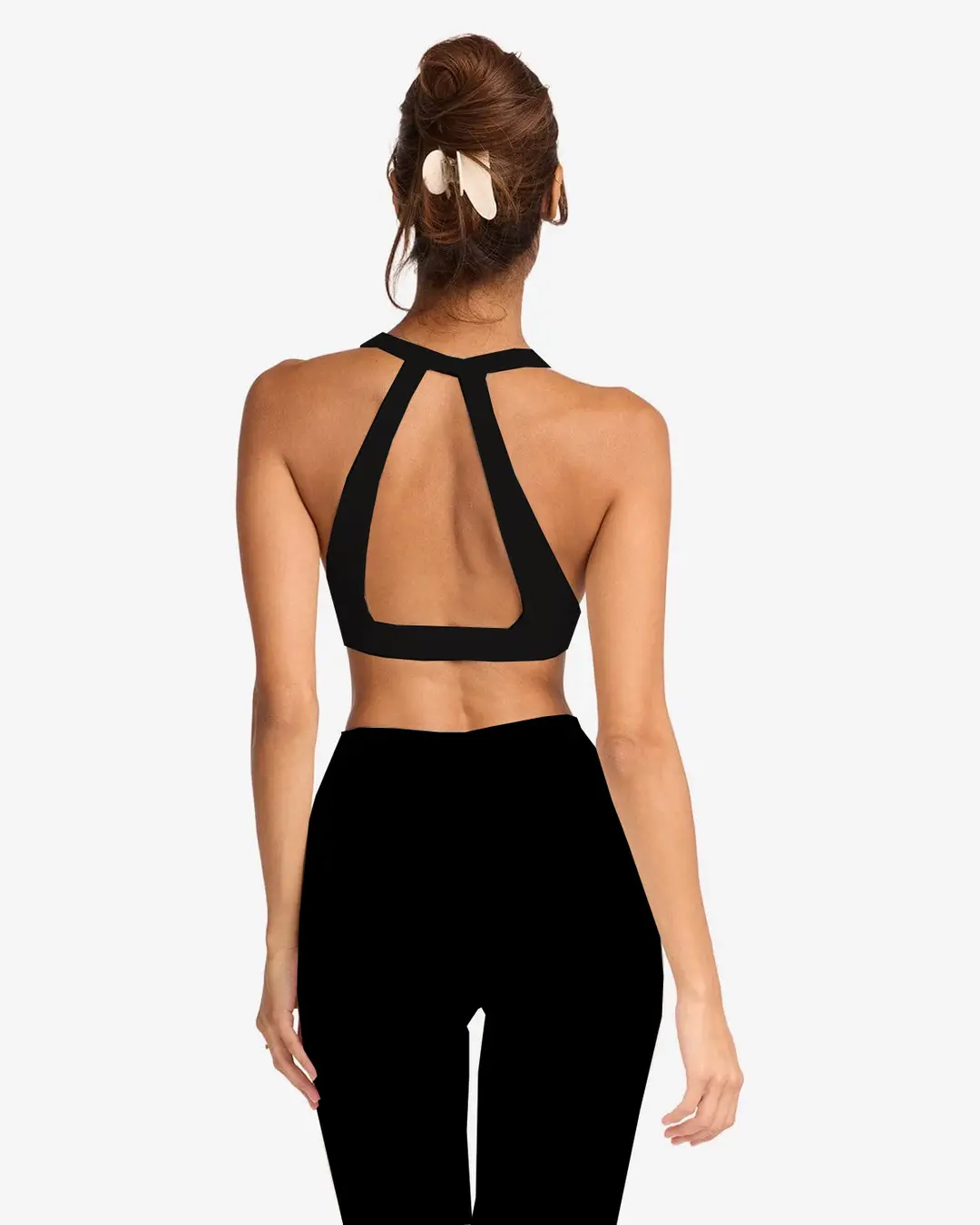Foreign Trade Cross-Border Yoga Suit for Women with Chest Pads, Chest-Wrapped and Beautiful Back Bra, High-Waisted Quick-Drying Sports Fitness Training Pants — feature 23