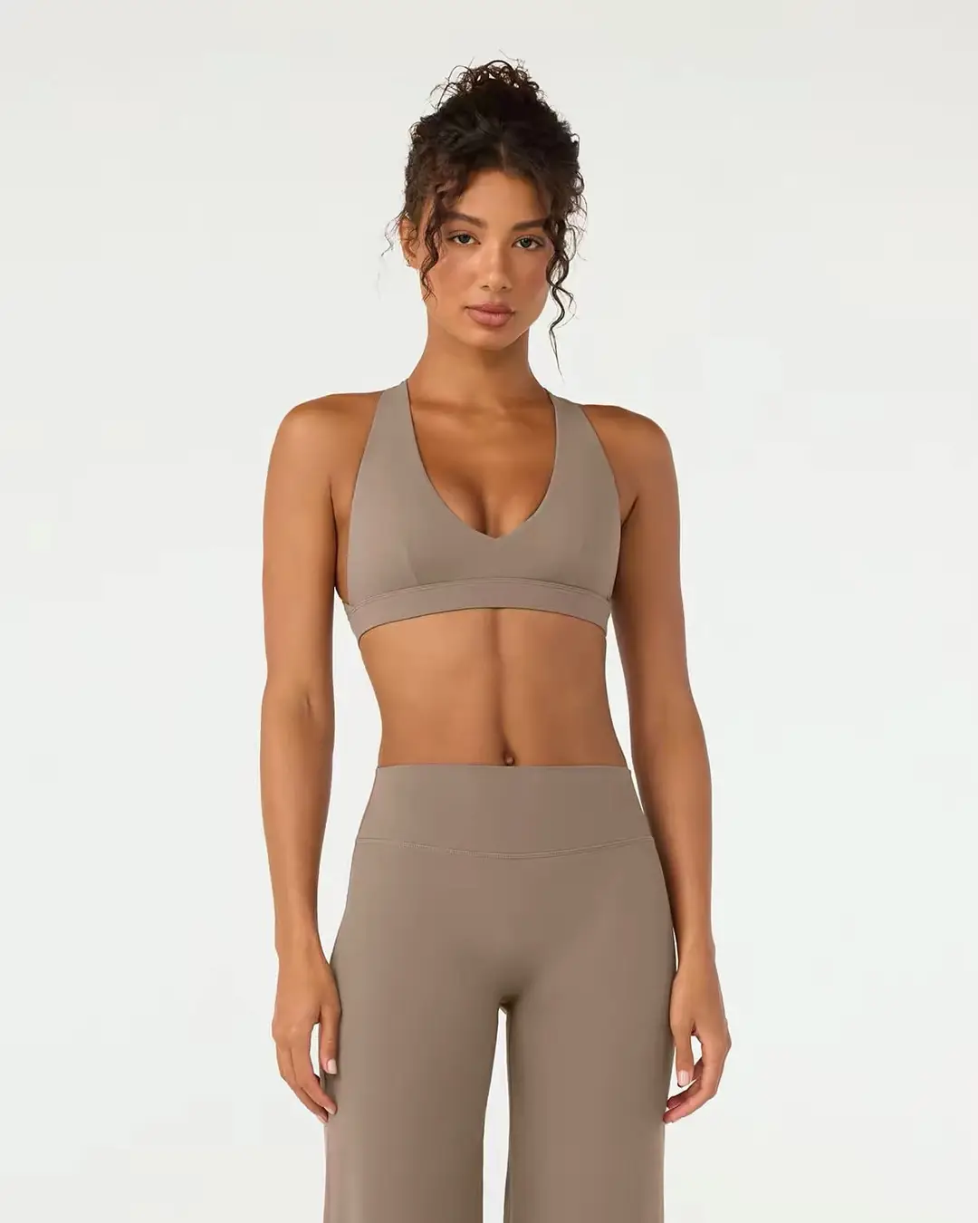 Foreign Trade Cross-Border Yoga Suit for Women with Chest Pads, Chest-Wrapped and Beautiful Back Bra, High-Waisted Quick-Drying Sports Fitness Training Pants — feature 37