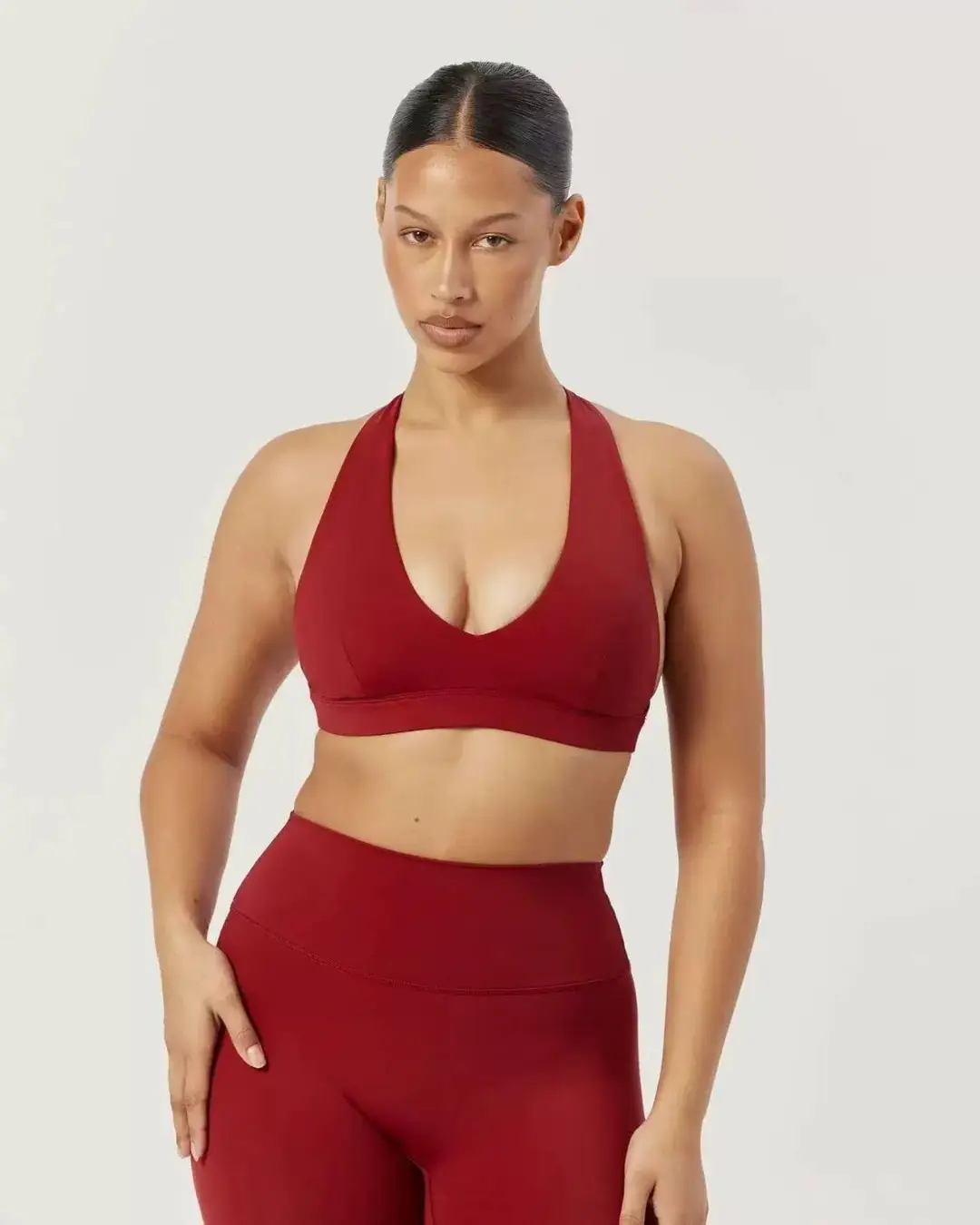 Foreign Trade Cross-Border Yoga Suit for Women with Chest Pads, Chest-Wrapped and Beautiful Back Bra, High-Waisted Quick-Drying Sports Fitness Training Pants — feature 4