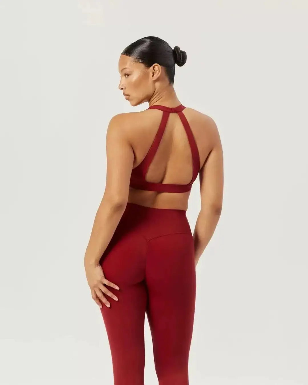 Foreign Trade Cross-Border Yoga Suit for Women with Chest Pads, Chest-Wrapped and Beautiful Back Bra, High-Waisted Quick-Drying Sports Fitness Training Pants — feature 6