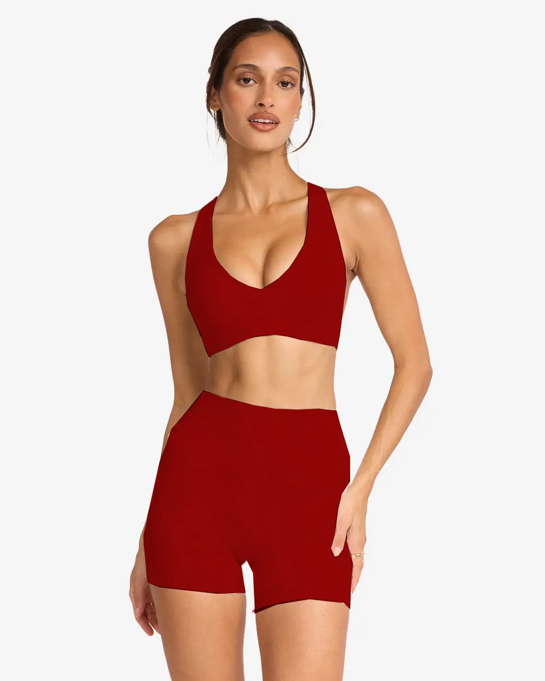 Foreign Trade Cross-Border Yoga Suit for Women with Chest Pads, Chest-Wrapped and Beautiful Back Bra, High-Waisted Quick-Drying Sports Fitness Training Pants — feature 7