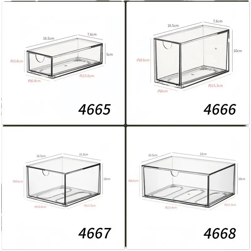 Transparent Acrylic Makeup Storage Box 9 Drawer 12cm - Image 14