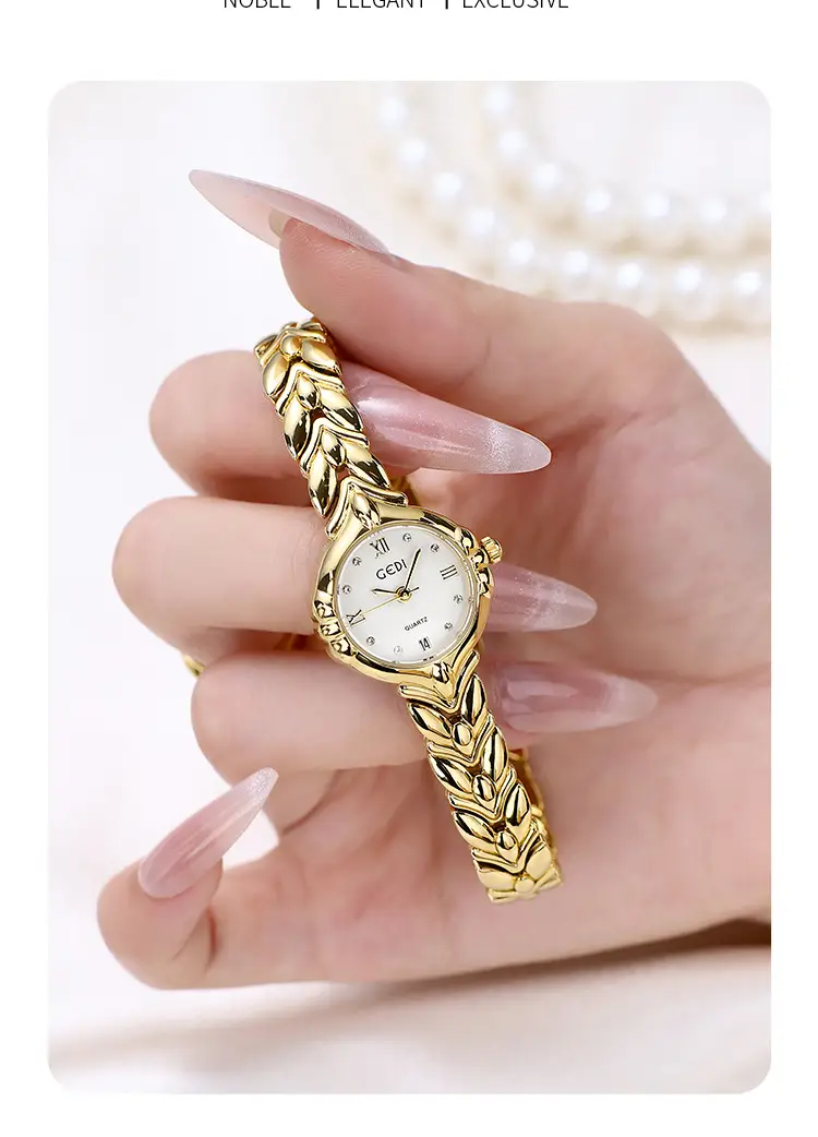 Gold Wheat Braided Watch for Women Luxury Quartz — feature 10