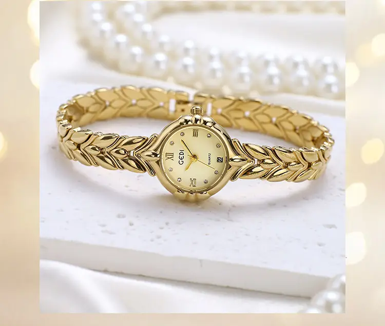 Gold Wheat Braided Watch for Women Luxury Quartz — feature 3