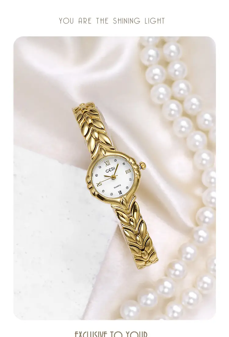 Gold Wheat Braided Watch for Women Luxury Quartz — feature 8