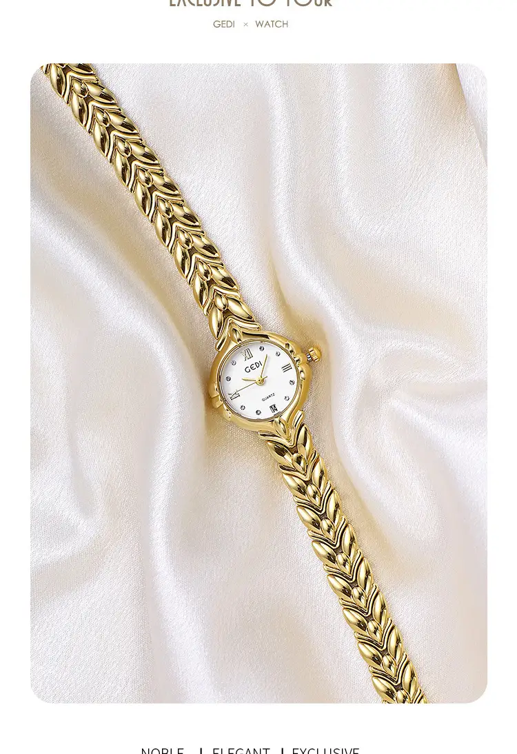 Gold Wheat Braided Watch for Women Luxury Quartz — feature 9